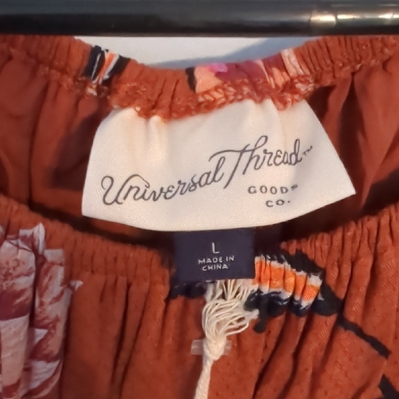 Universal Thread Brown and Pink Floral Maxi Dress - Picture 3 of 4